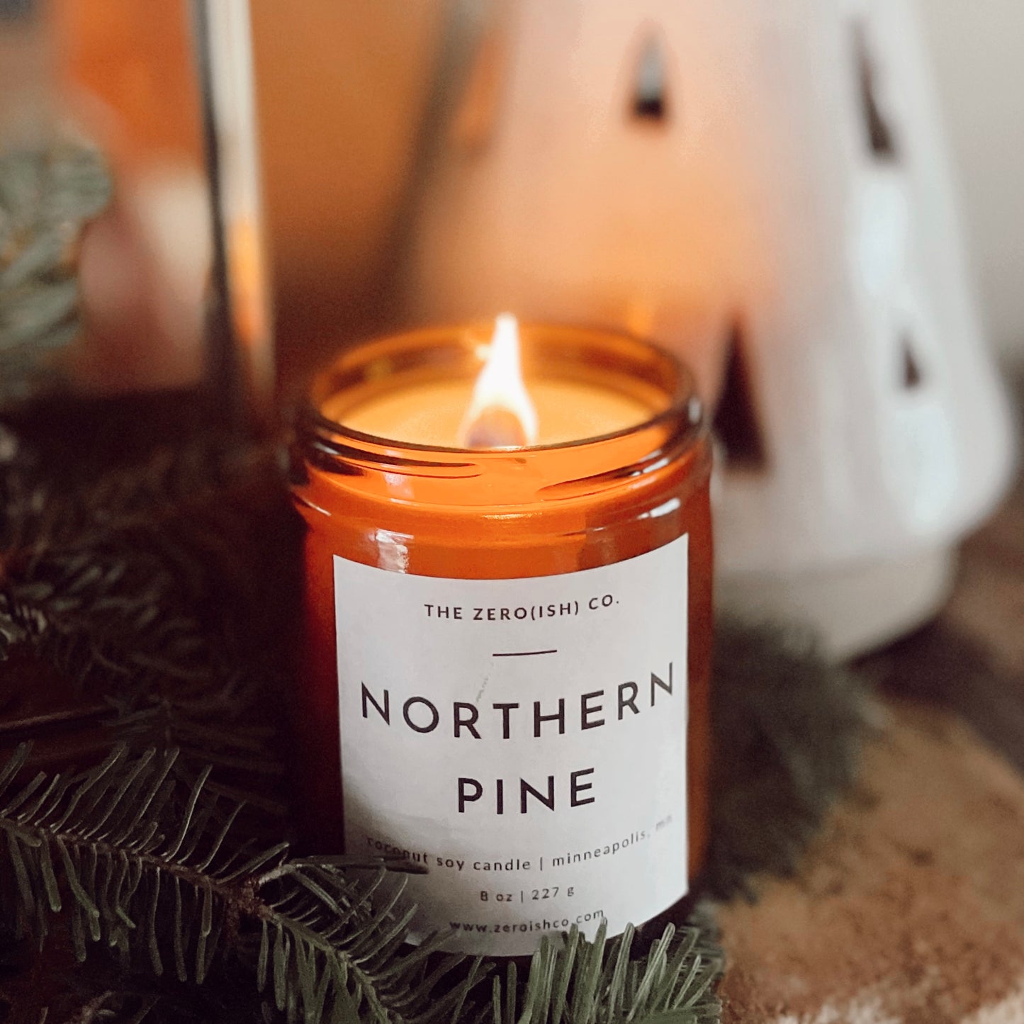 Coconut Soy Holiday Scented Candle - 8.5 oz. Amber Jar