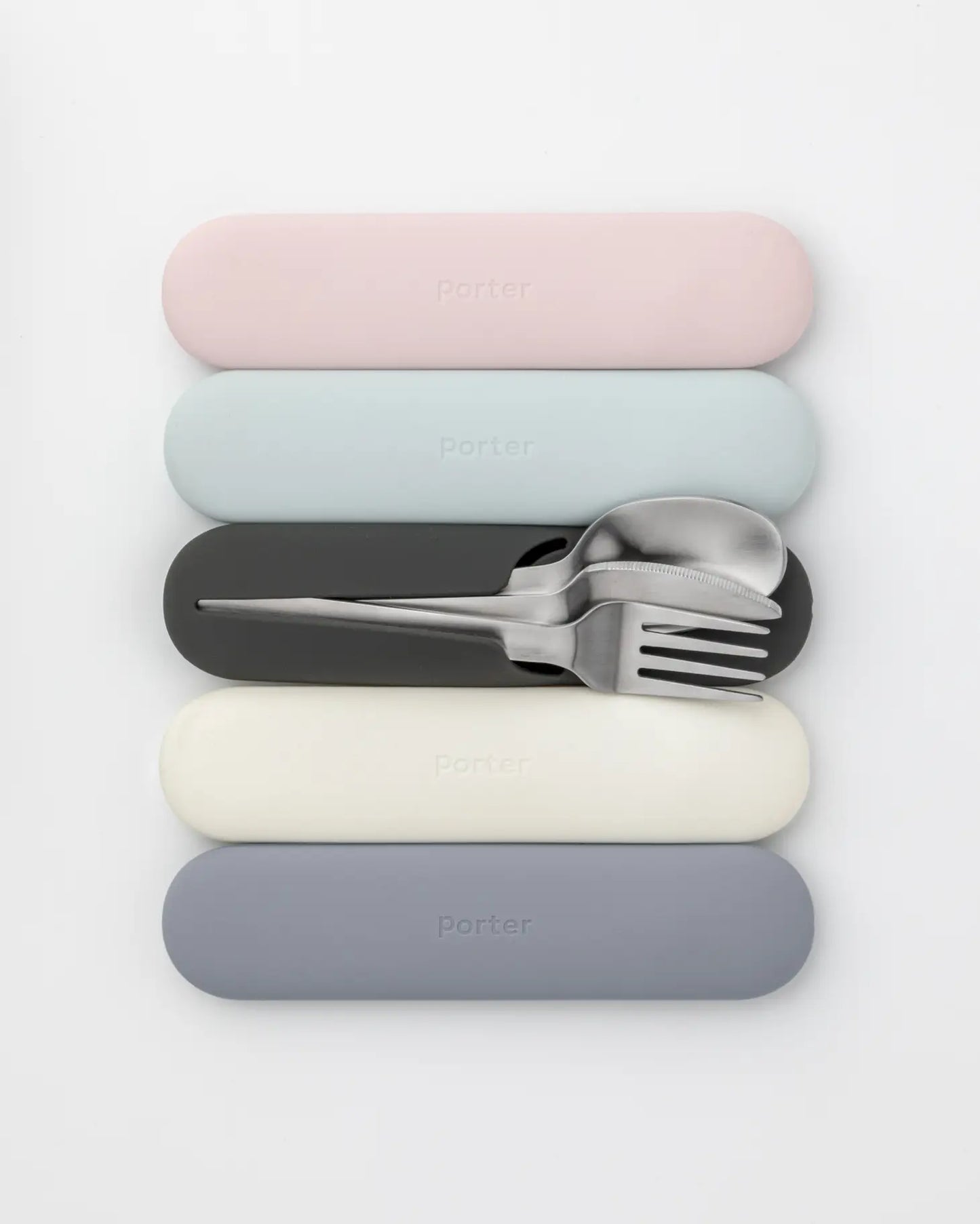 Travel Utensil Set with Silicone Case