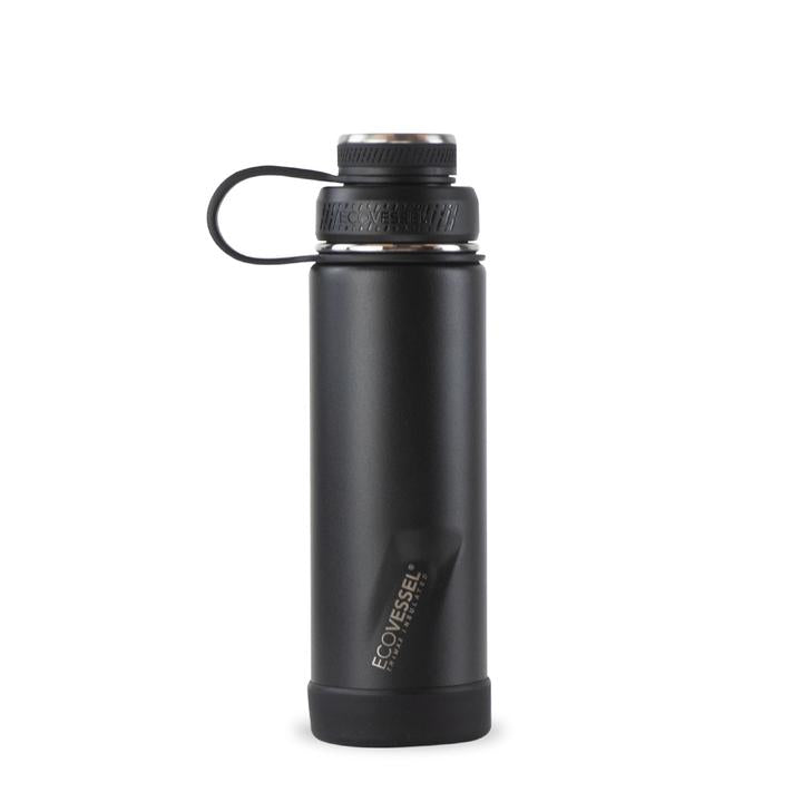 Insulated Stainless Steel Water Bottle (Black) – The Zeroish Co.