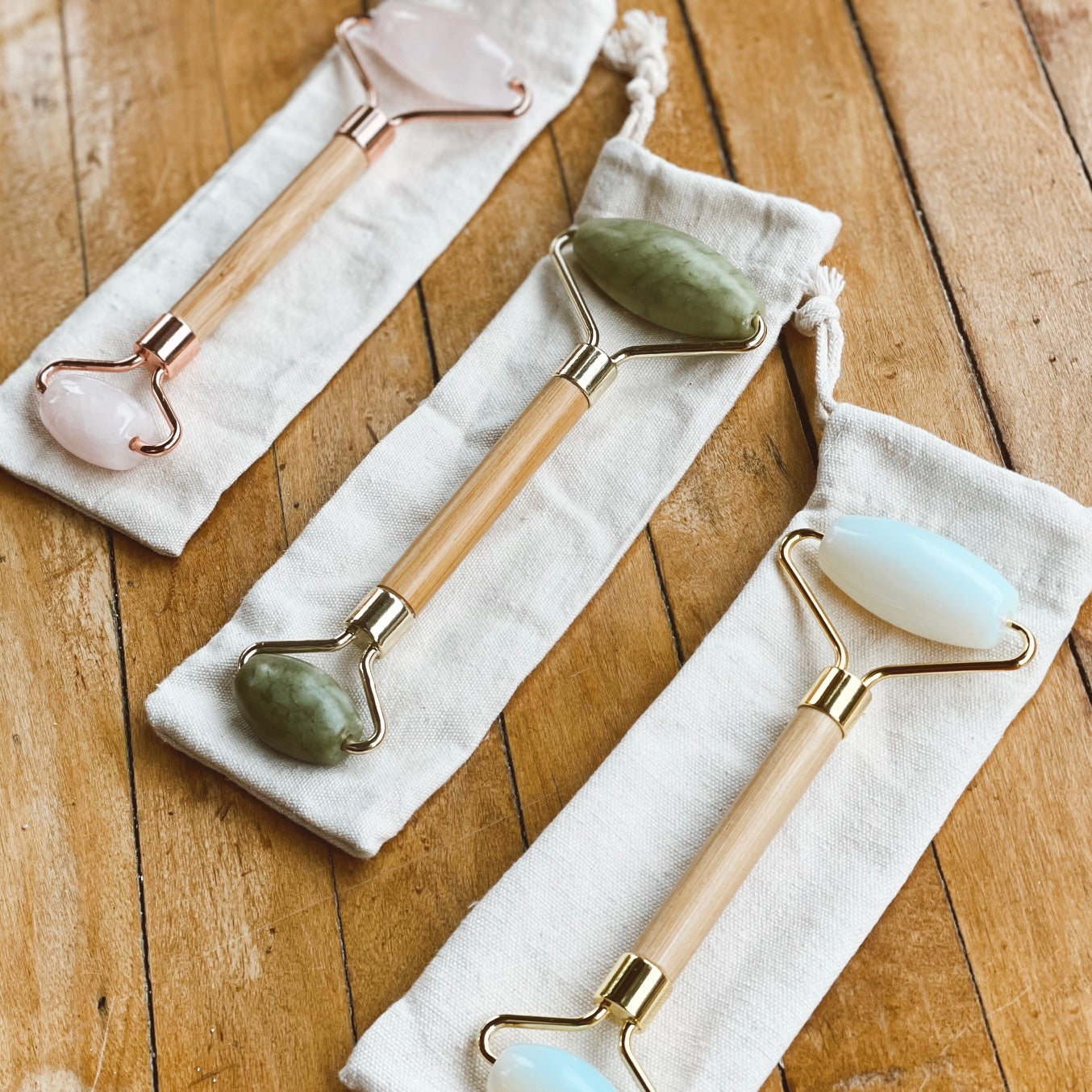 Bamboo and Natural Stone Facial Roller