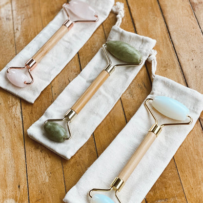 Bamboo and Natural Stone Facial Roller