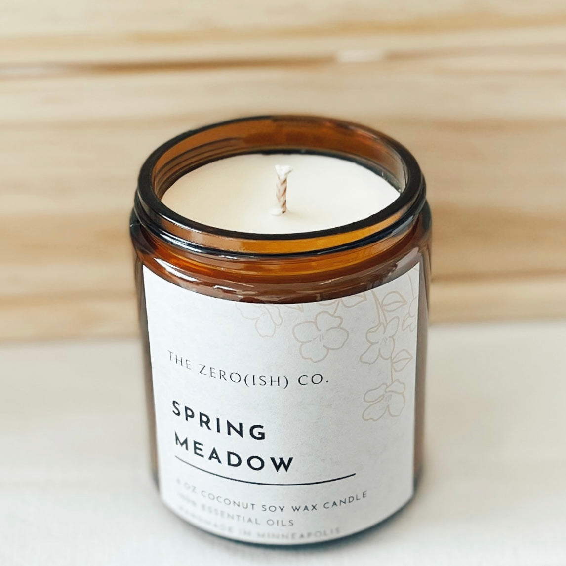 Coconut Soy Candle - 8.5 oz Amber Jar