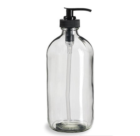 Glass Bottle - Clear Boston Round