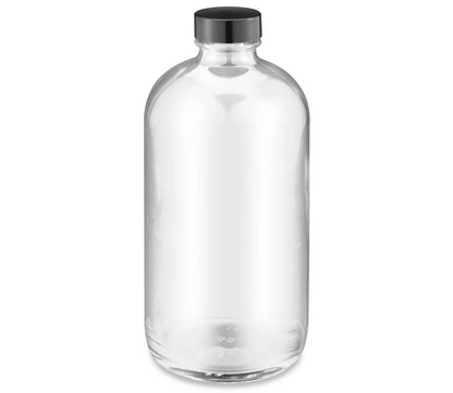 Glass Bottle - Clear Boston Round