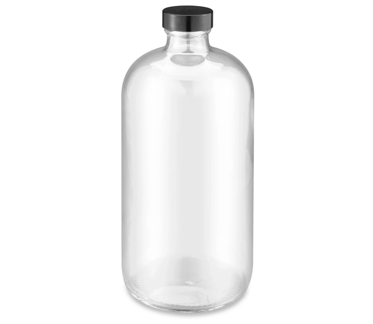 Glass Bottle - Clear Boston Round