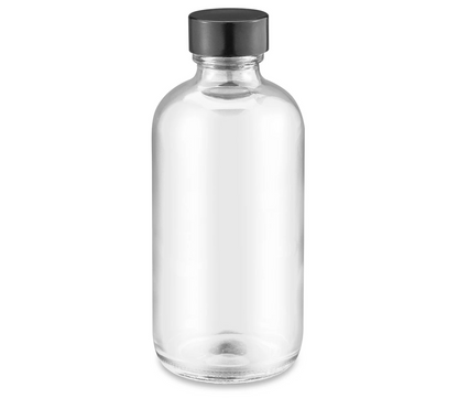 Glass Bottle - Clear Boston Round