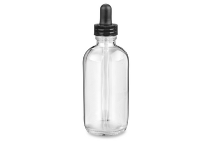 Glass Bottle - Clear Boston Round