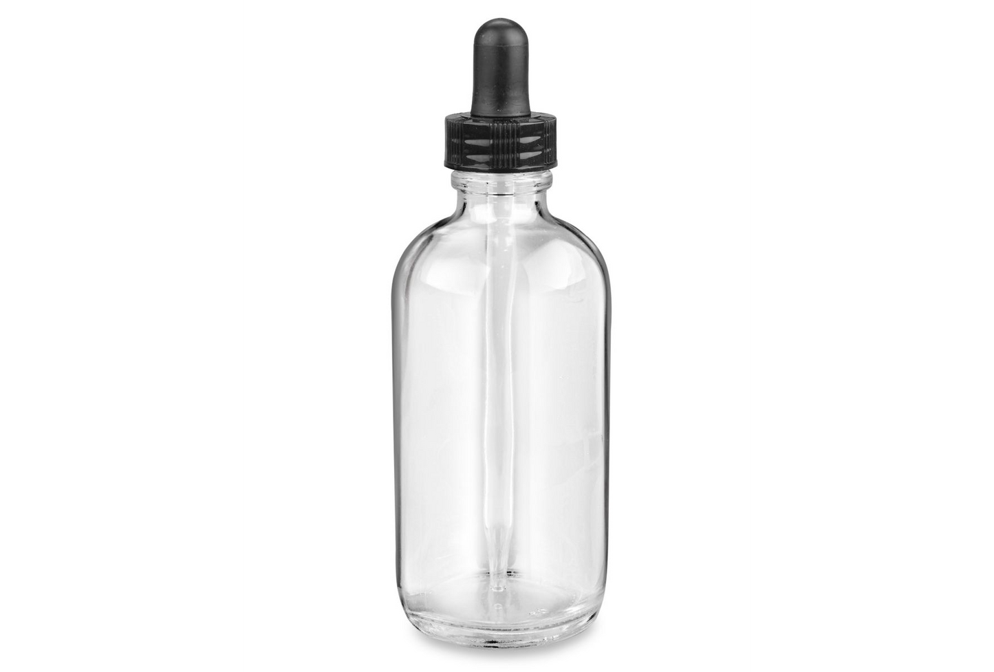 Glass Bottle - Clear Boston Round