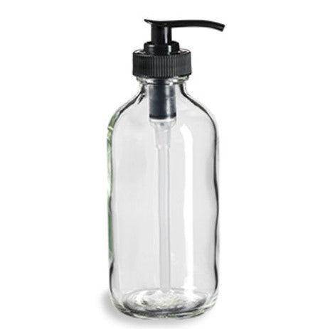 Glass Bottle - Clear Boston Round