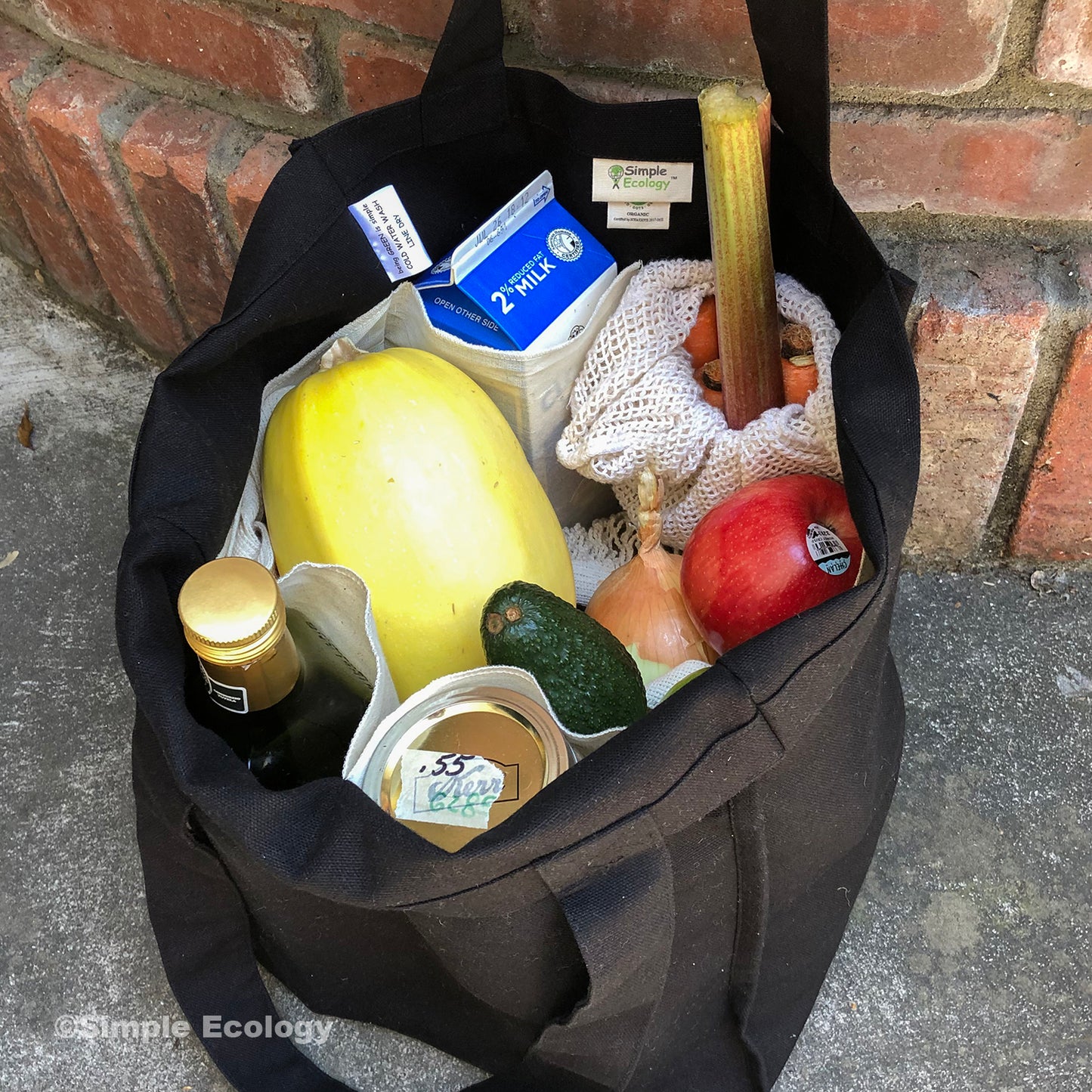 Deluxe Canvas Tote With Interior Pockets