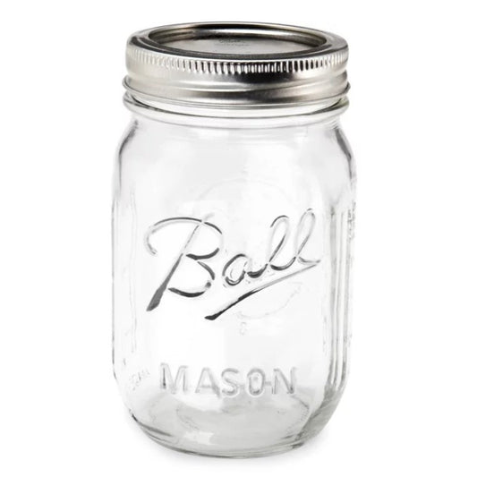 Clear Glass Mason Jar - 16 oz.