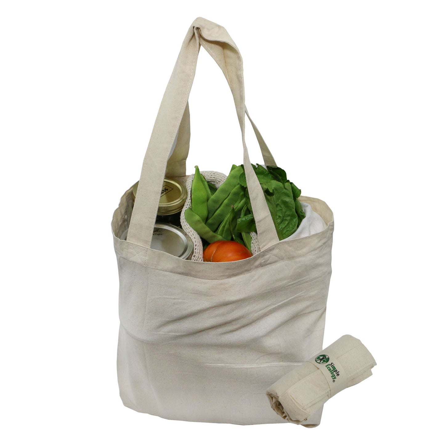 Roll-Up Cotton Tote Bag