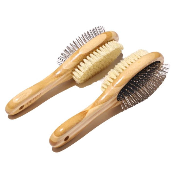 Plastic Free Two-Sided Dog Brush