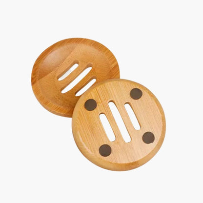 Round Bamboo Soap Dish