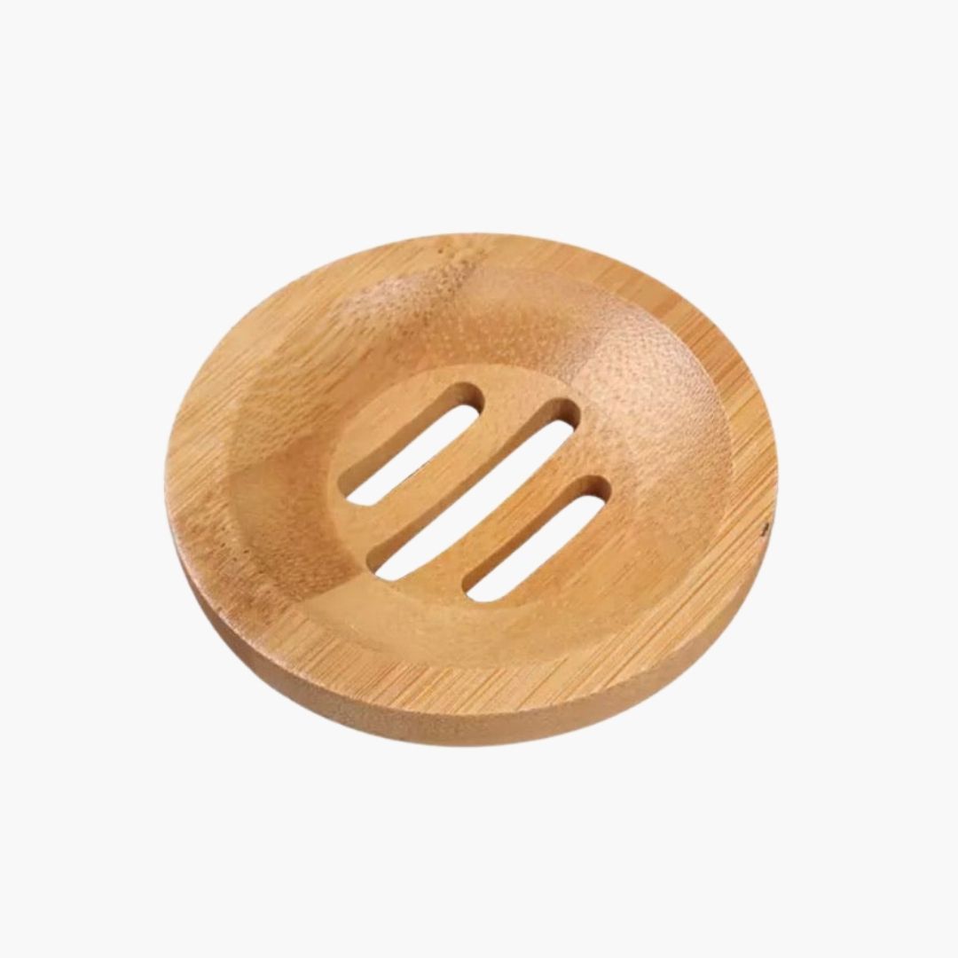 Round Bamboo Soap Dish
