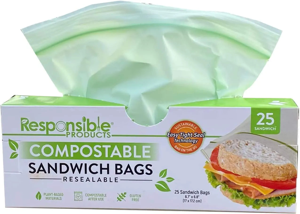 Compostable Resealable Zip Top Bags